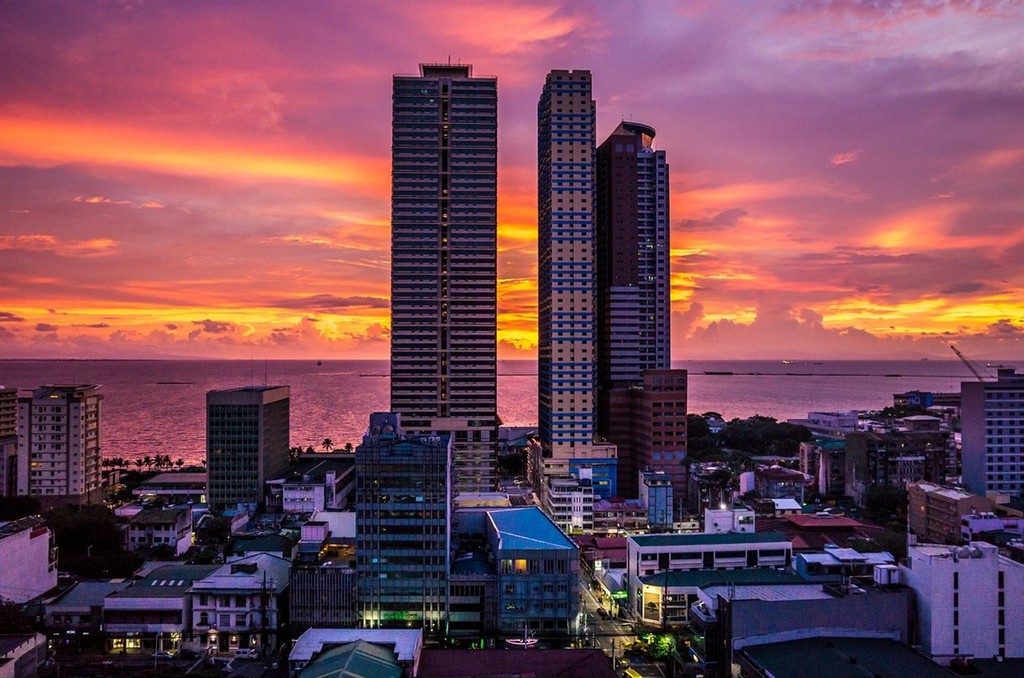 City Buildings sunset