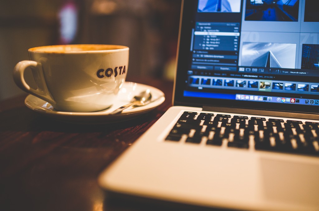 laptop and coffee