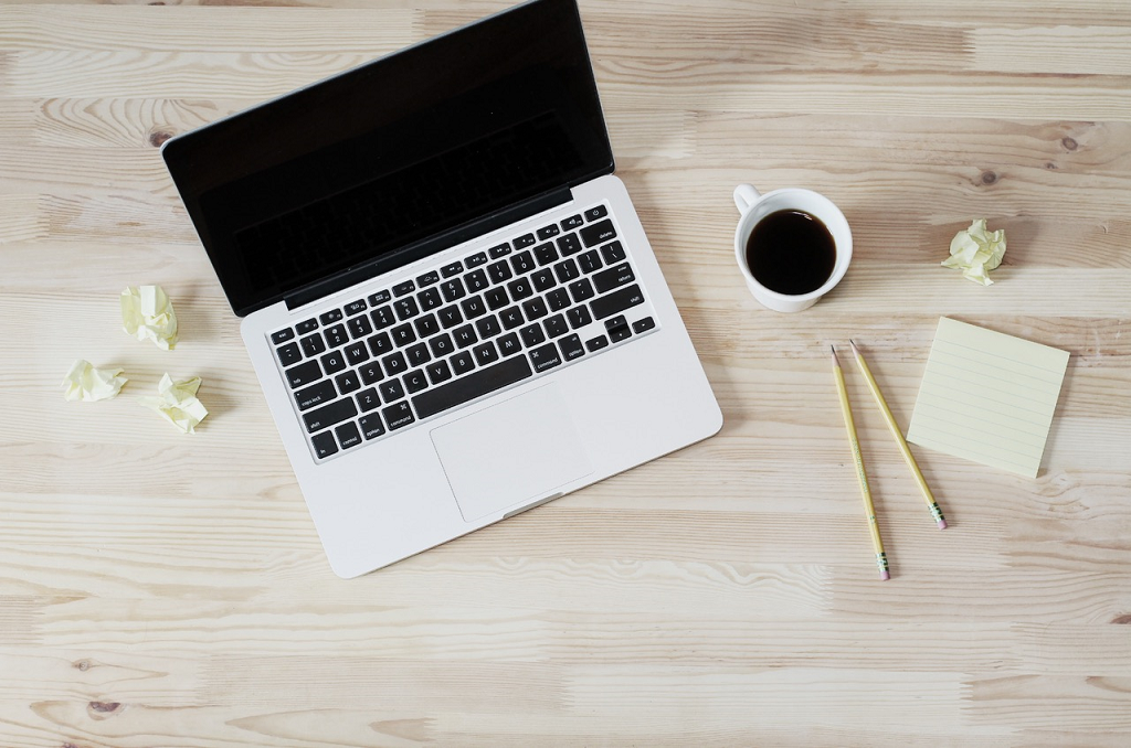 laptop and pencil