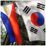 Korea and Philippines flag