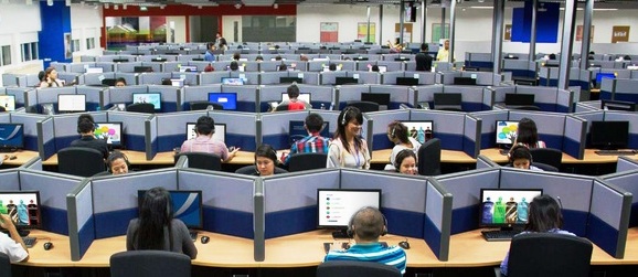 inside BPO work place