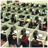 inside BPO work area
