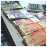 money on table