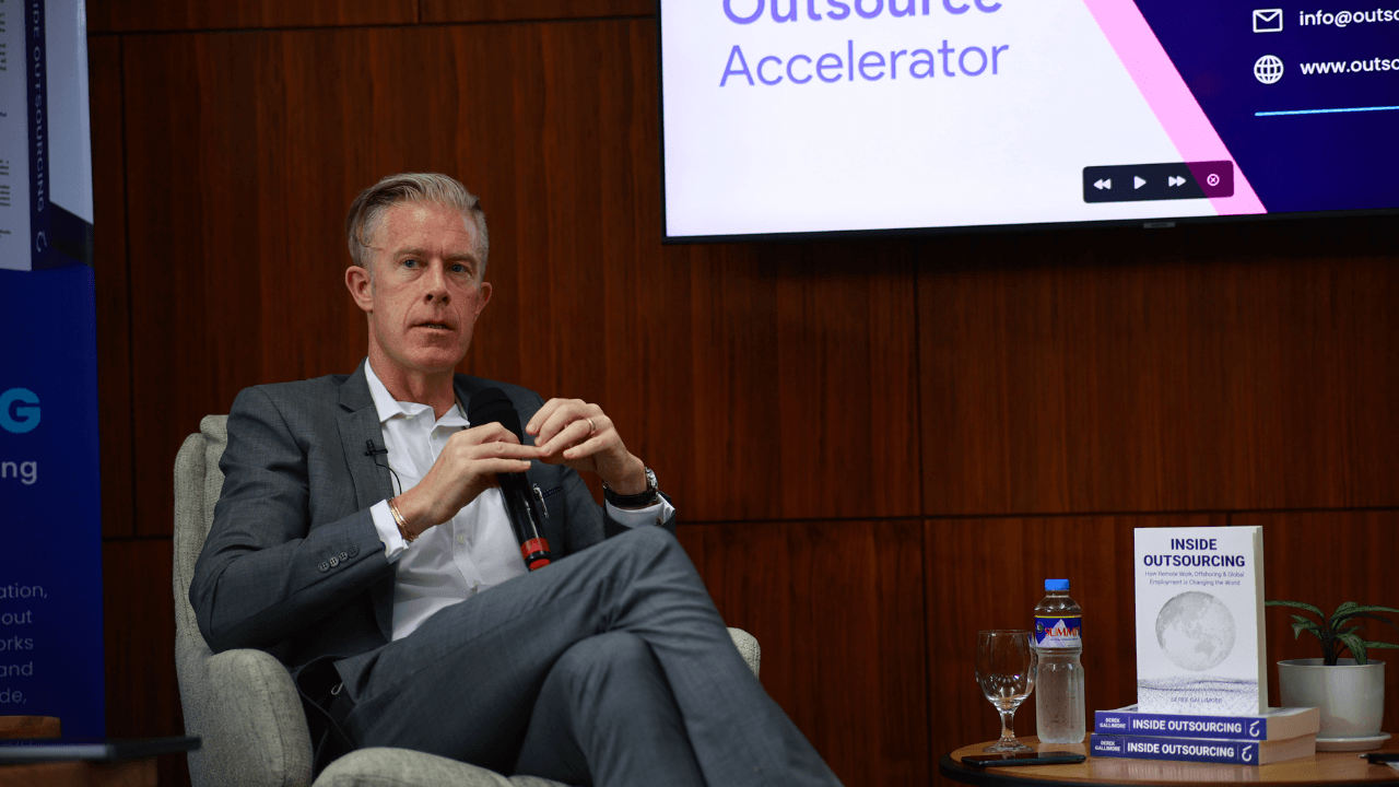 Gallimore during the Inside Outsourcing launch event