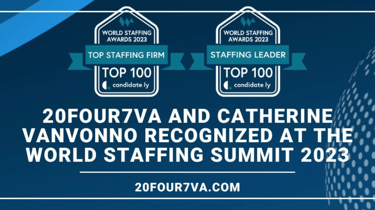 20four7VA, CEO Catherine vanVonno recognized at the World Staffing Summit 2023
