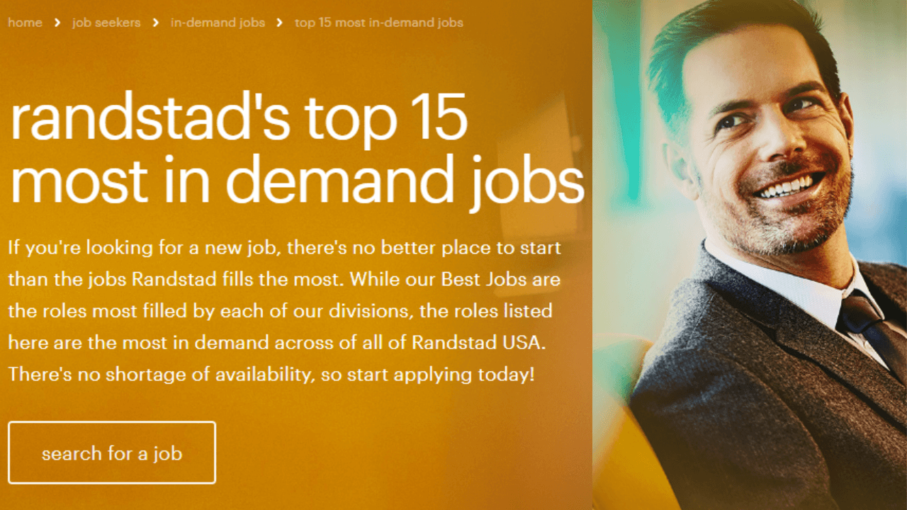 Top 15 in-demand jobs by Randstad