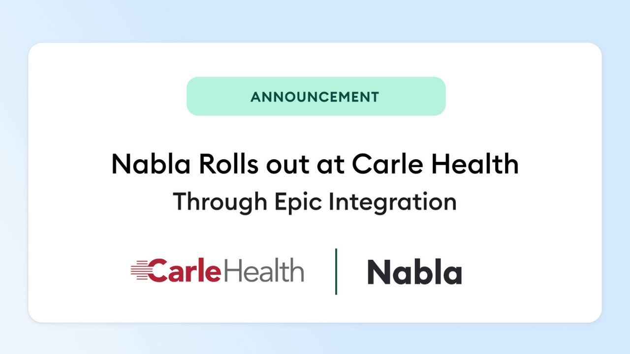 Carle Health integrates Nabla AI