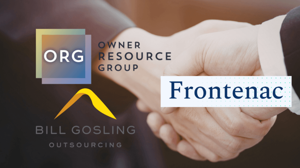 Owner Resource Group sells Bill Gosling Outsourcing to Frontenac