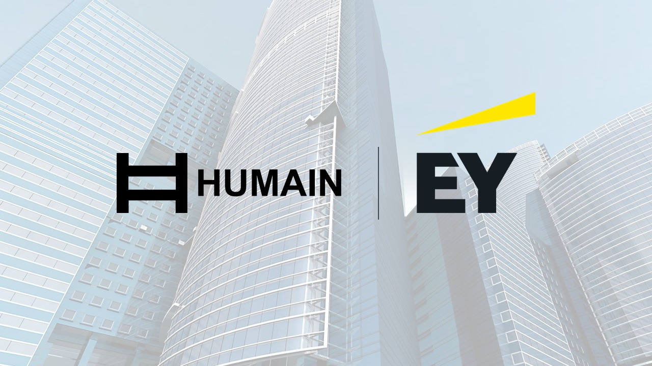 HUMAIN and EY logos